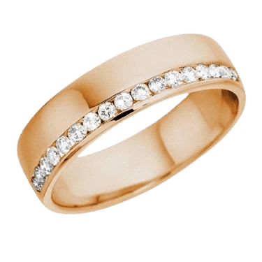 10K White Gold Diamond Mens Wedding Ring