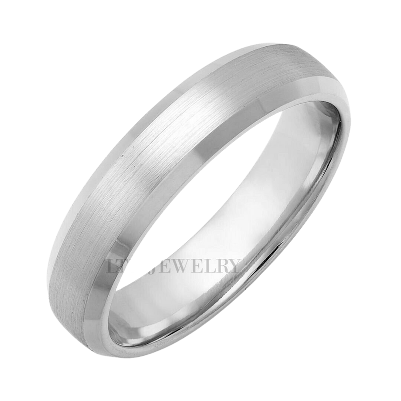 10K White Gold Mens and Womens Wedding Rings