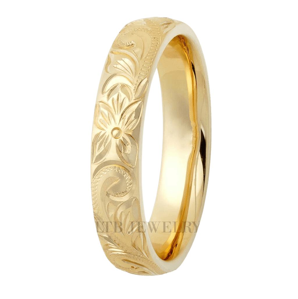 Engraved womens deals wedding bands