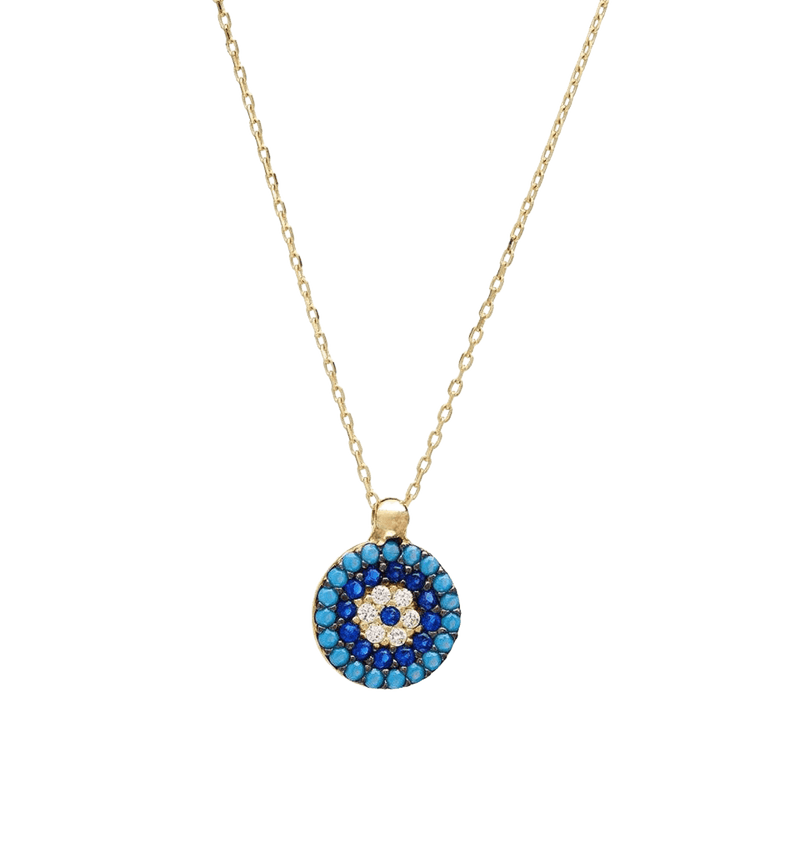 14K Gold Evil Eye Necklace, Beaded Turquoise Evil Eye Necklace, Dainty Evil Eye Necklace, Evil Eye Necklace, Gifts for Her, Nazar Necklaces