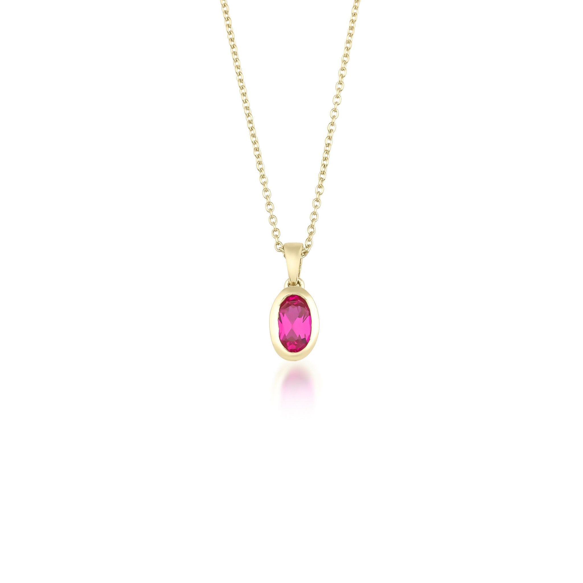 14K gold natural ruby solitaire necklace, minimalist design, dainty pendant, perfect for everyday wear.