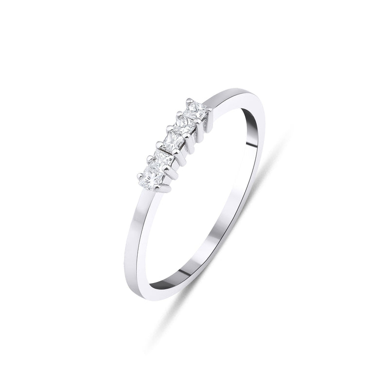 14K Gold Princess Cut Diamond Wedding Rings
