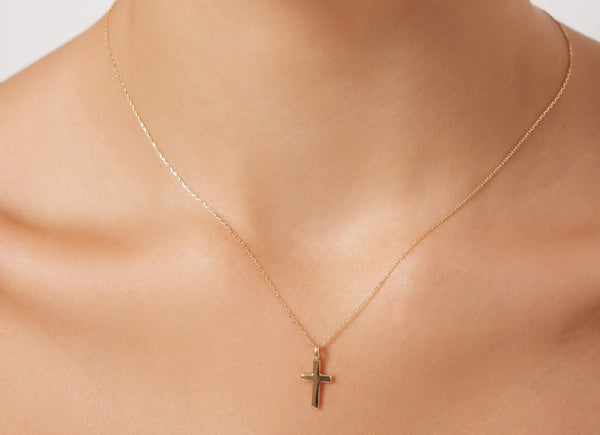 Buy Small Diamond Cross Necklace 14K Solid White Gold Diamond Cross Necklace,  Minimalist Cross Necklace, Natural Diamond Cross Pendant Online in India -  Etsy