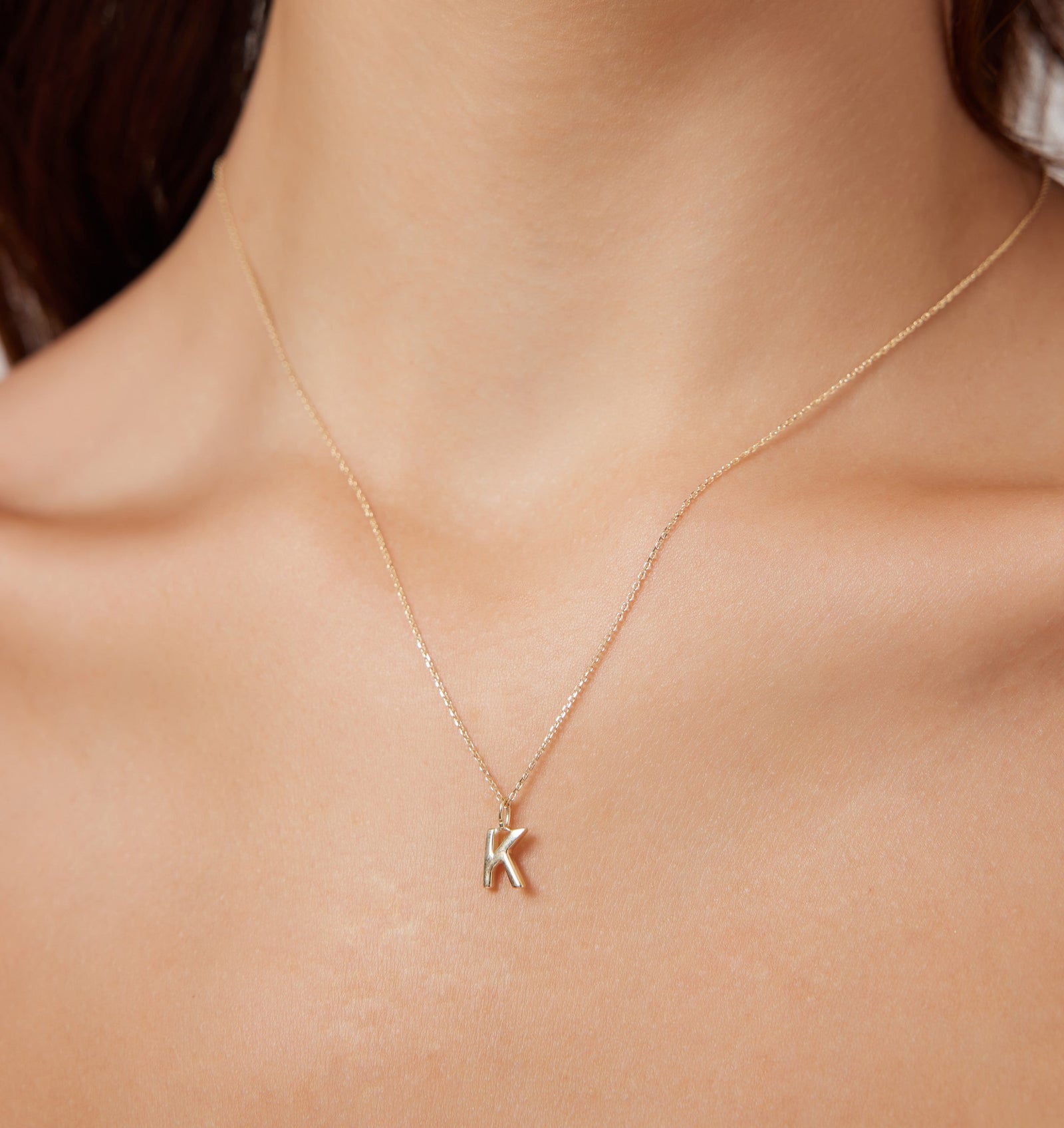 14k gold letter k pendant hotsell