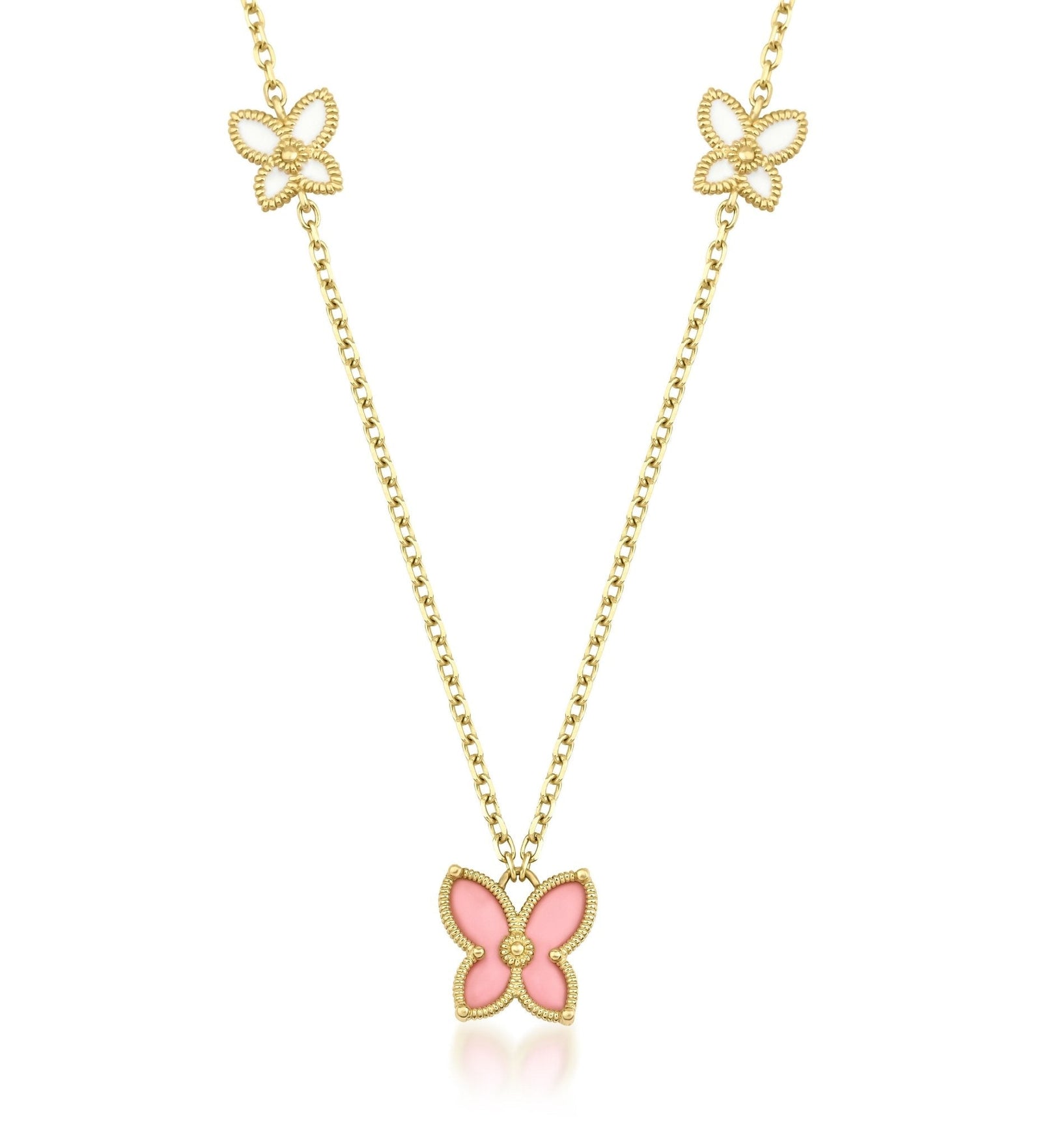 New 2 Tone 14k Gold hotsell Special Mom With butterfly Pendant