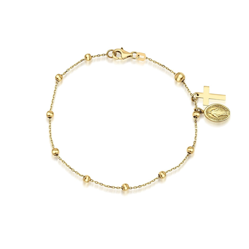 14K Gold Rosary Bracelet 20cm – Italoro Imports