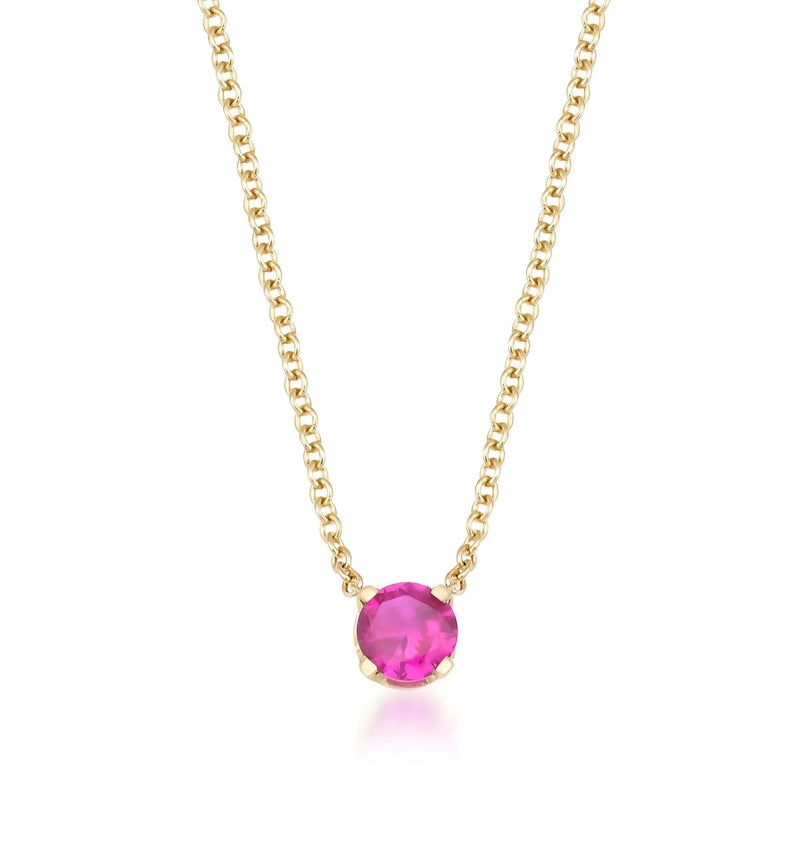 Ruby Flower Pendant - Natural Ruby Necklace, Gold Ruby Pendant – Adina  Stone Jewelry
