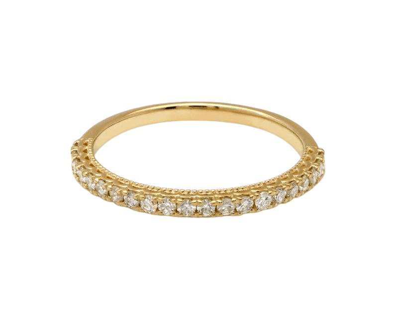 14K Solid Yellow Gold Womens Diamond Ring, Diamond Engagement Ring