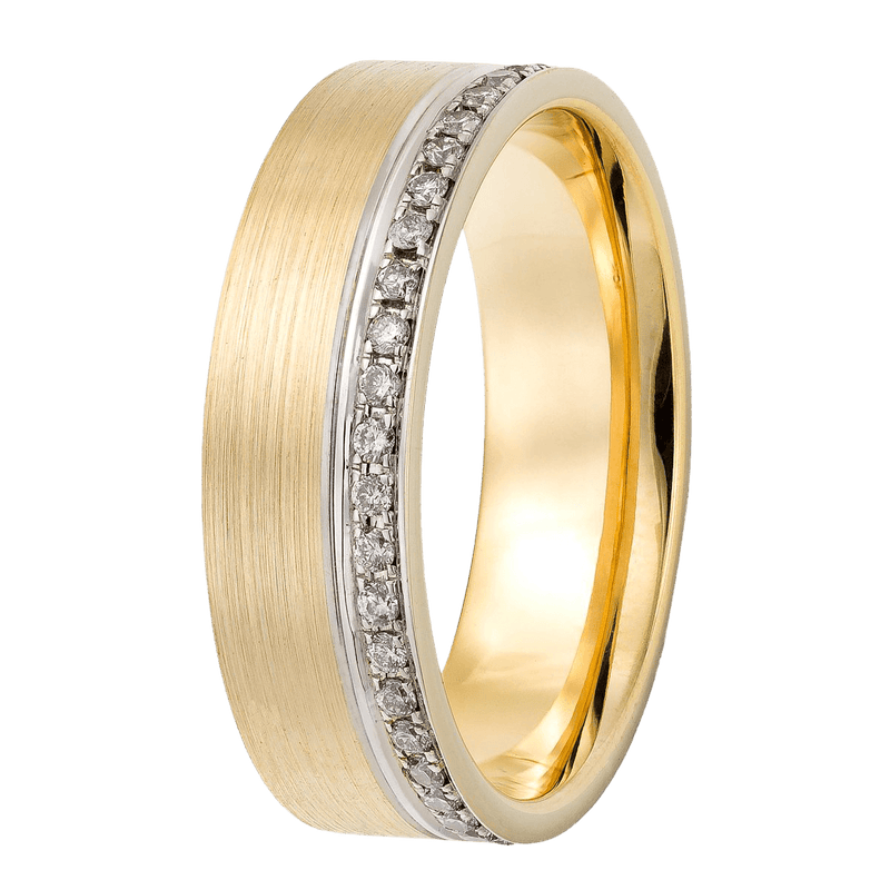 14K Two Tone Gold Womens Diamond Wedding Ring