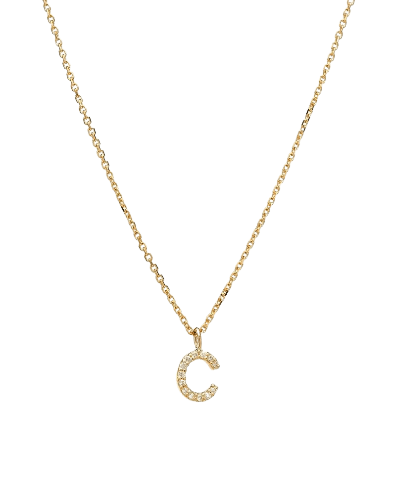 C Necklace Gold