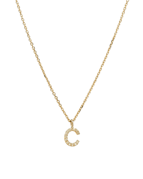 Letter c necklace gold on sale