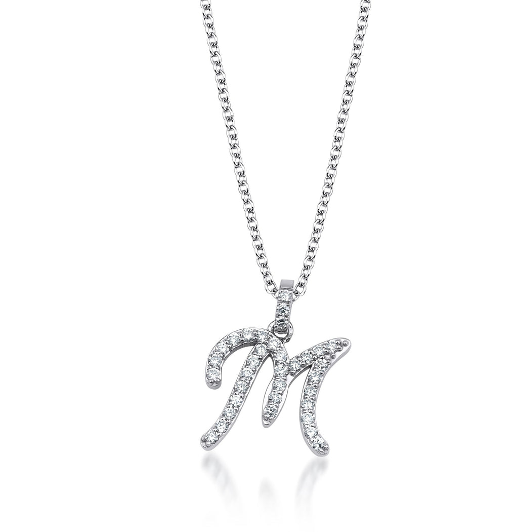 White gold diamond initial Clearance