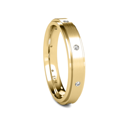14K White Gold Diamond Mens and Womens Wedding Rings