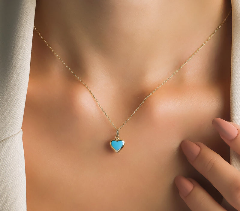Turquoise Necklace UK, Blue Turquoise Semi-Precious Gemstone Necklace  SPSA58 – Making a Statement Jewellery UK
