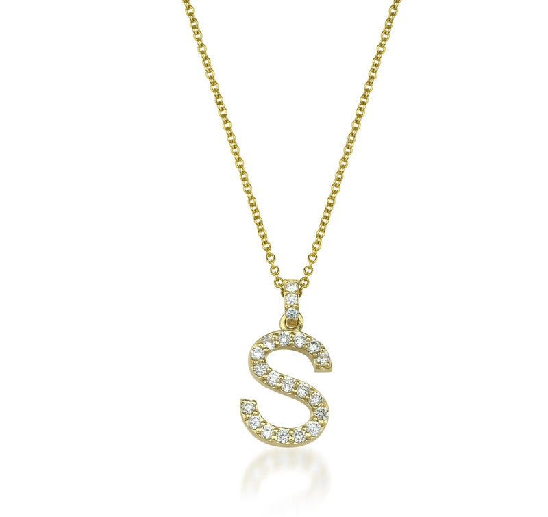Letter s diamond pendant Clearance