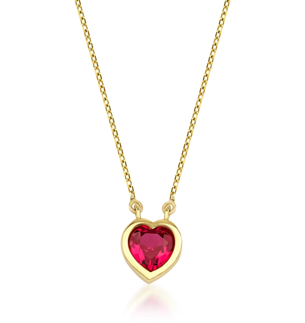 Heart shape genuine ruby pendant, $80 selling Retail Gold Value ALONE