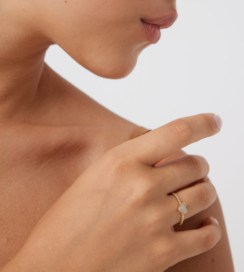 14K Yellow Gold Minimalist Heart Ring