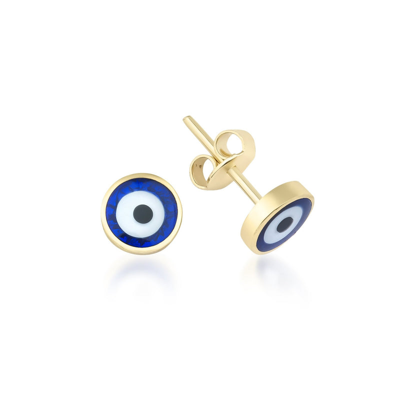 Opal Eye Stud Earrings by Caitlyn Minimalist Evil Eye 