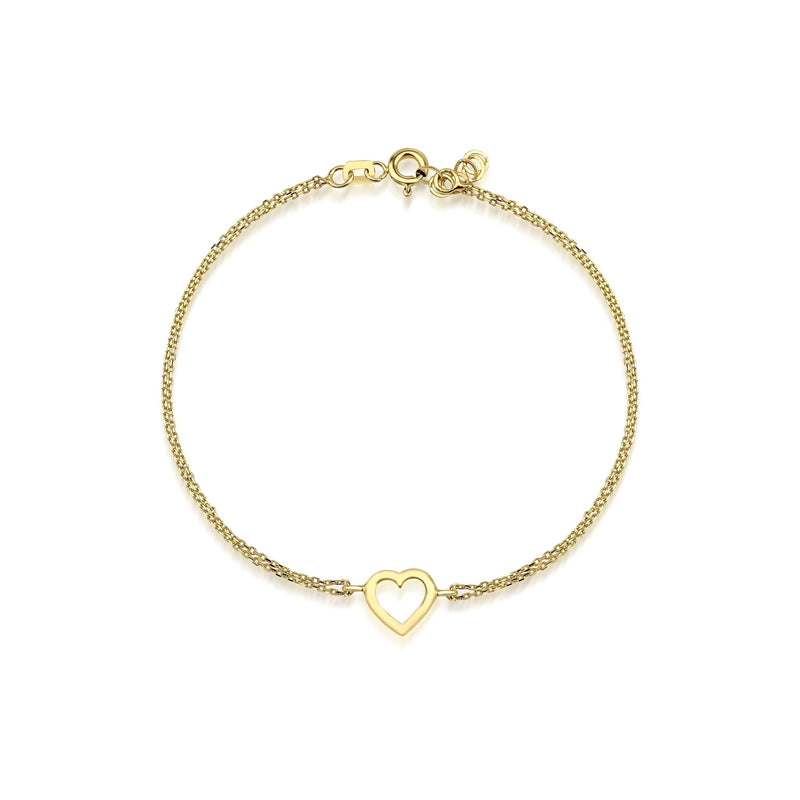 Heart Bracelet – 14K Gold - George Art Jewels