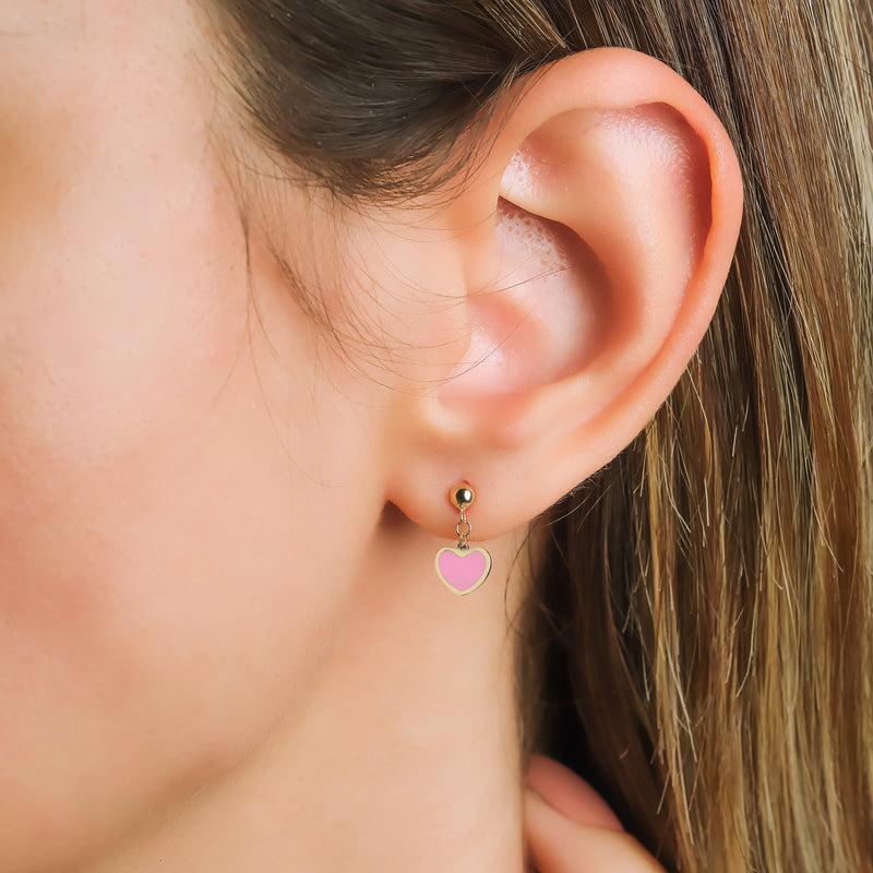 Baby pink yellow beaded statement dangle earrings | Swarovski earrings –  Exquistry