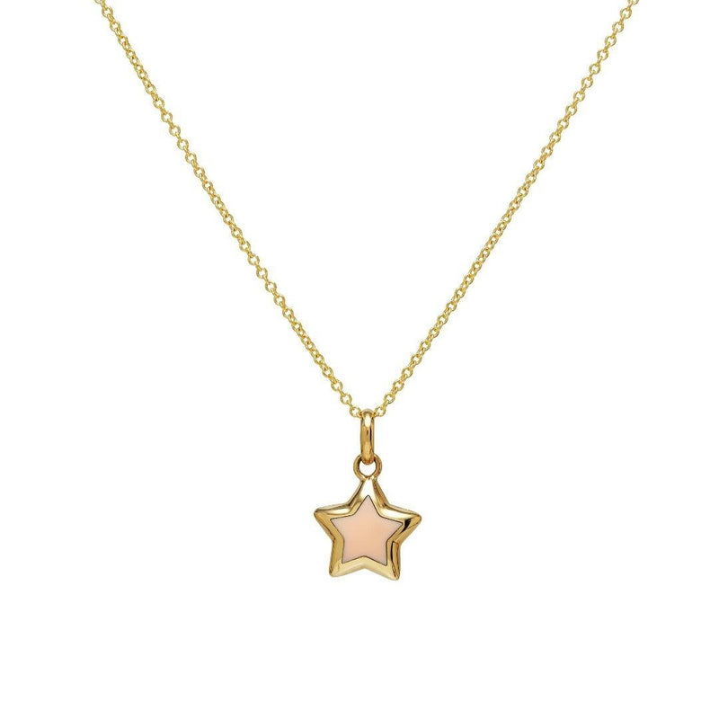 14K Yellow Gold Puffed Star Pendant or Necklace