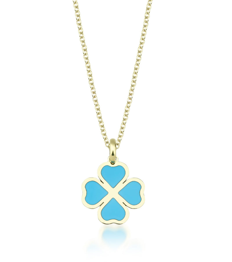 Four Leaf Clover Necklace, Sterling Silver, Gold Plated By Lily Charmed |  notonthehighstreet.com