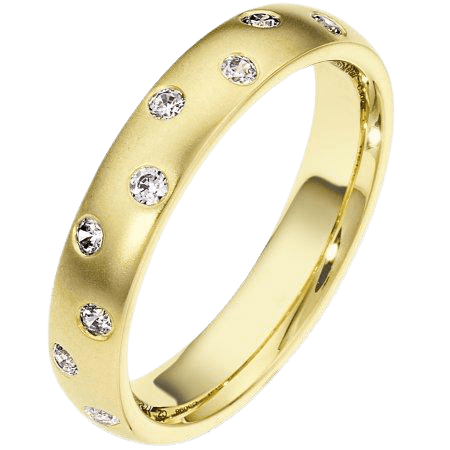 14K Yellow Gold Womens Diamond Wedding Rings