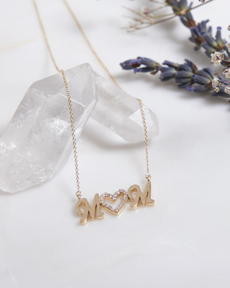 Mom necklace diamond Clearance