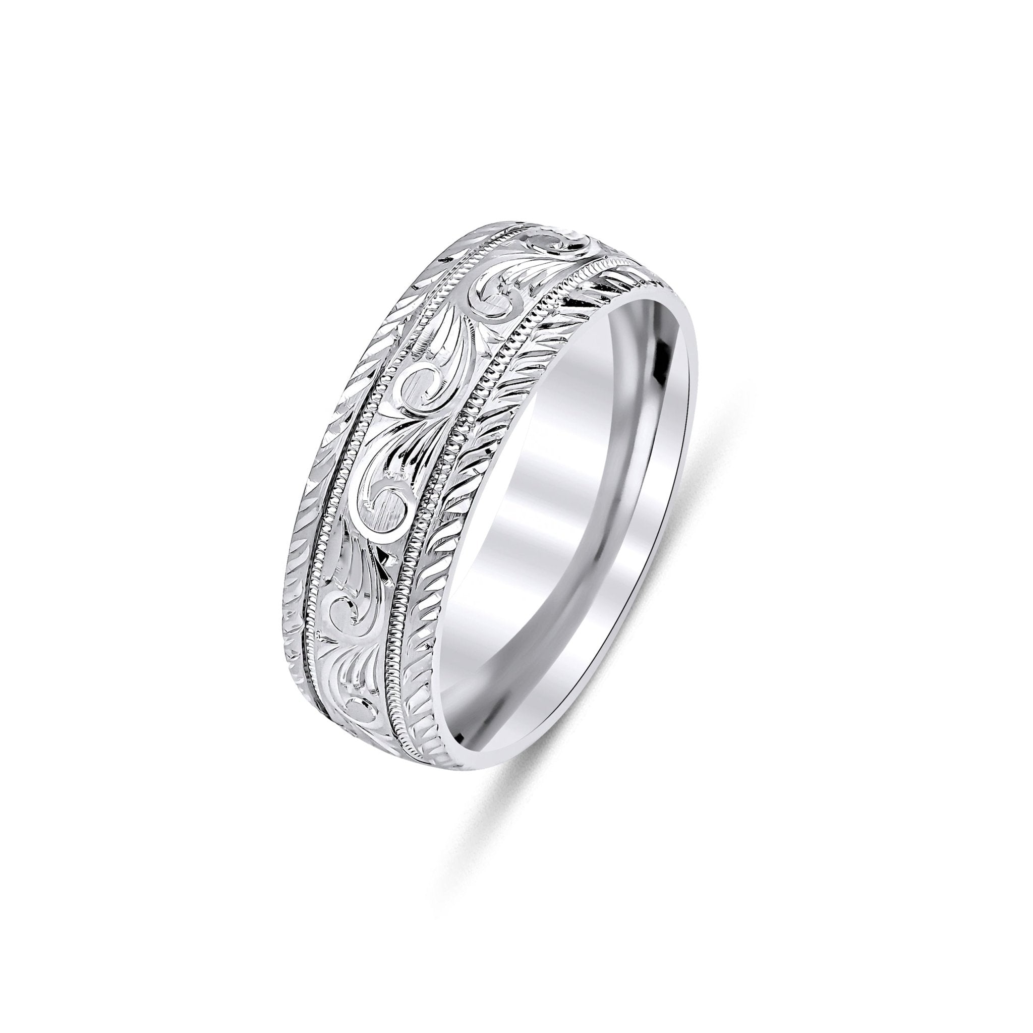 Hand Engraved Wedding Bands – LTB JEWELRY