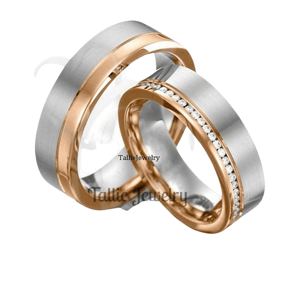 His and Hers Wedding Bands, Men's and Women's Wedding Rings – LTB JEWELRY