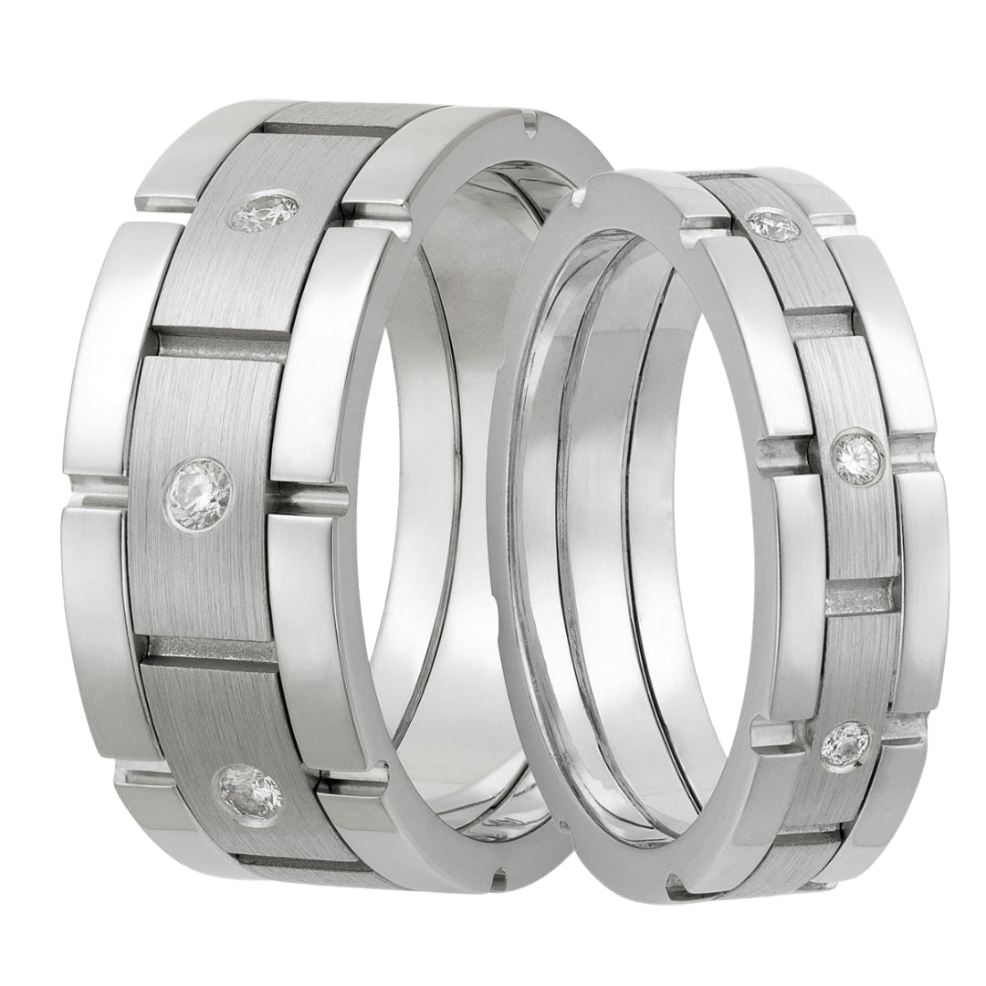 His and Hers Handmade Platinum Diamond Wedding Bands – LTB JEWELRY