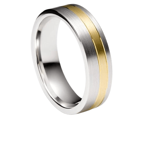 14K Two Tone Gold Wedding Bands