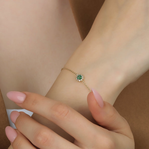 Buy Fida Emerald American Diamond Rose Bangle-style Bracelet Online At Best  Price @ Tata CLiQ