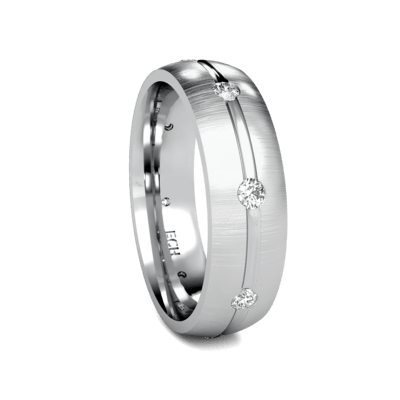 Platinum Diamond Mens Wedding Ring