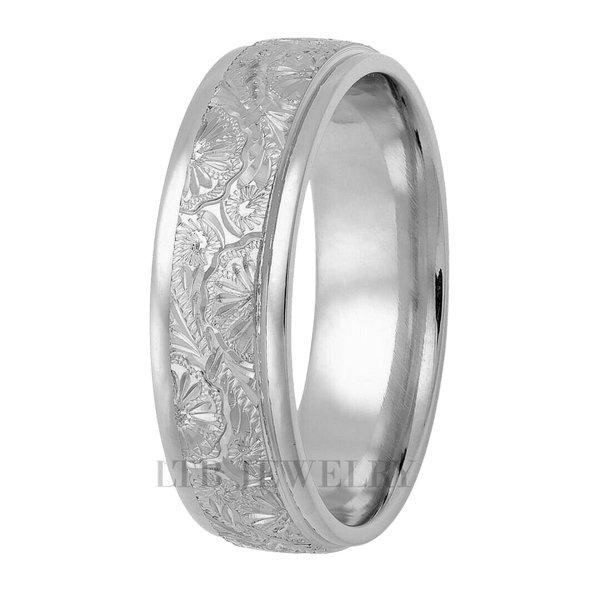 Personalised Silver Wedding Band hotsell with Custom Engraving 3mm band