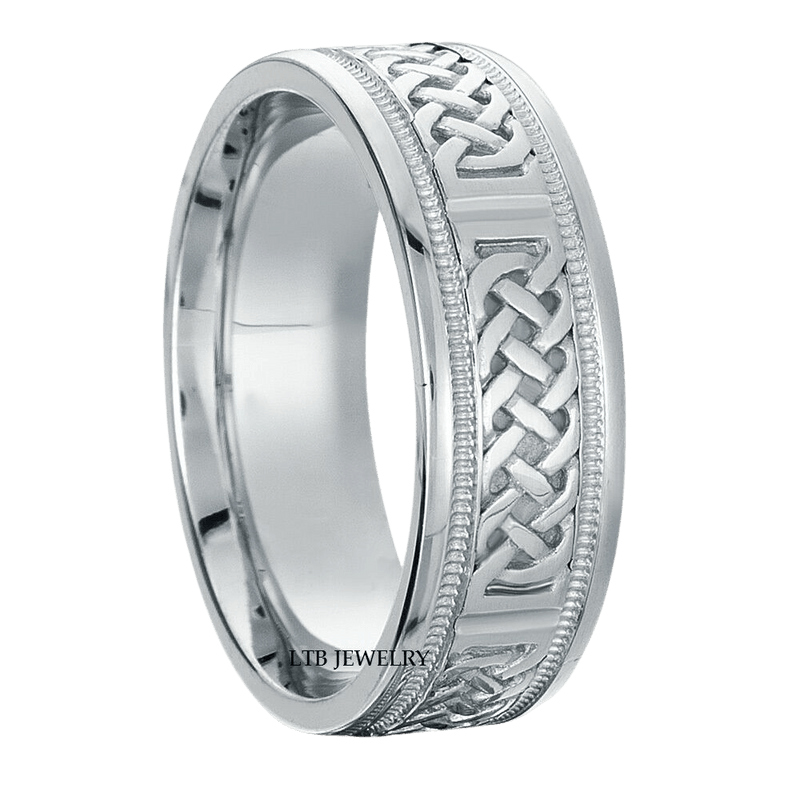 Handmade platinum wedding discount rings