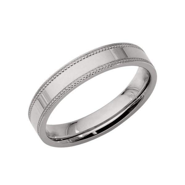 Mens flat wedding band deals