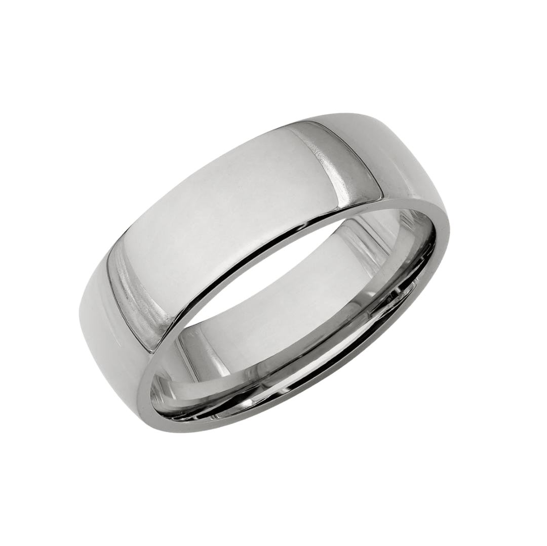 6mm Platinum Plain Dome Wedding Bands – LTB JEWELRY