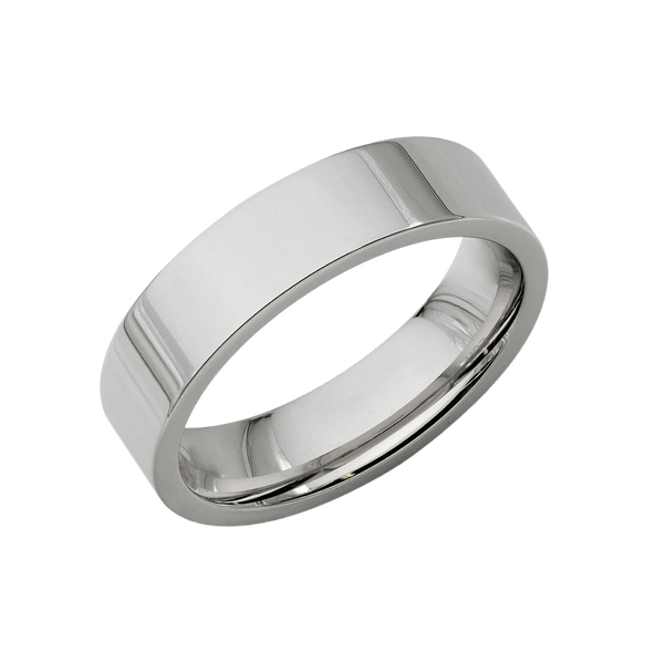 Platinum 5mm Low Dome Wedding Ring-19123p