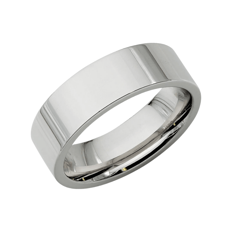 6mm Flat Platinum Mens Wedding Bands LTB JEWELRY